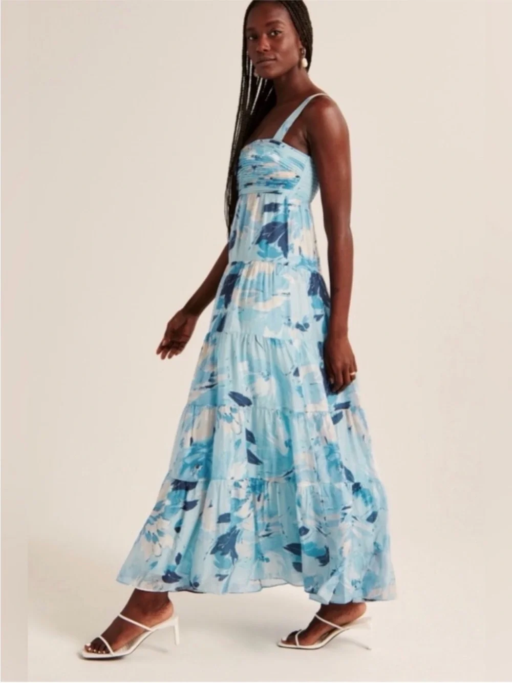 NWT Abercrombie Tiered Floral Maxi Dress